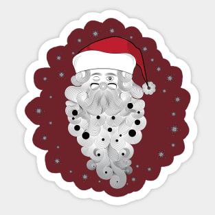 Santa Winks ( Decorative Santa Clause) Sticker